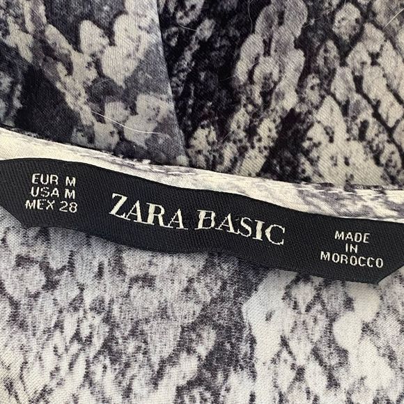 Zara Snake Skin Print Button Down Dress. - Picture 6 of 11